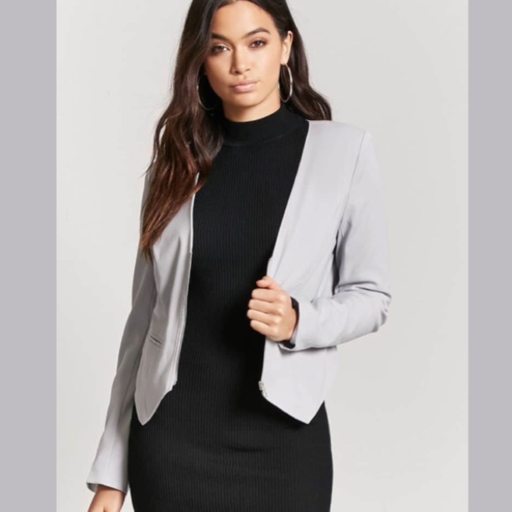 Pointed hem blazer